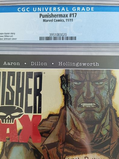 The Punisher Max Marvel  Issue 17 CBCS / CGC 9.8 Certified Graded Comic Framed  DC