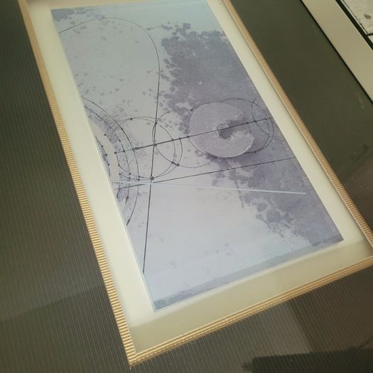 Vintage pair of framed & mounted art blocks - Attributed to Walter Valentini