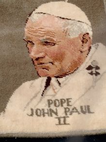 Presume Vintage Pope John Paul II Carpestry
