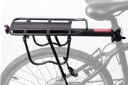 Bike Rear Rack, Bicycle Rear Back Seat Luggage Rack Holder Carrier for Panniers Bags, Luggage, Cargo, 50kg Load, Aluminum Alloy Adjustable with Reflector for Cycling Camping Touring Sport (FREE POSTAGE)