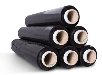 3.17kg Black Very Strong stretch wrap film 23mic x 500mm x 300m