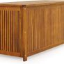 Acacia Wood Garden Storage Box 250L Outdoor Cushion Chest Seat Image 2
