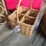 Vintage Wine baskets and wine rack and large hardshell  suitcase Image 3