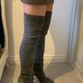 Thigh high suede boots Image 2