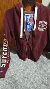 superdry maroon small medium large hoodie