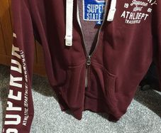 superdry maroon small medium large hoodie
