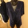 Women's Top Navy Plisse Size 16 Image 5