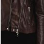 German brand Oui - Genuine Soft Nappa Leather Jacket - Dark Brown - DE 38 UK 12 - BNWT RRP 460 Image 4