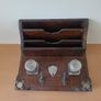 Beautiful wooden inkwell with engraved harp Image 2