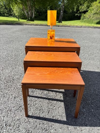 Vintage Mid-century Danish style nest of tables c1960