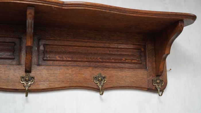 Antique French Oak Coat Hanger