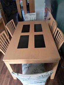 Dining table and 6 chairs