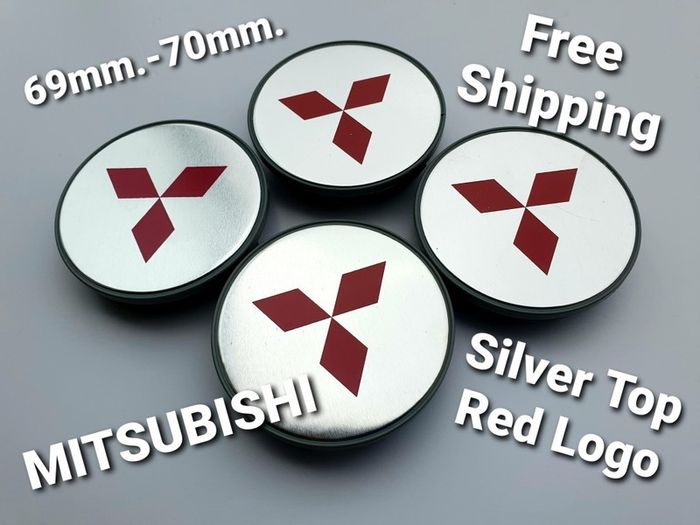 4 x wheel caps MITSUBISHI 69mm 70mm approx Alloy cap hub