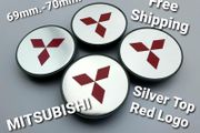 4 x wheel caps MITSUBISHI 69mm 70mm approx Alloy cap hub