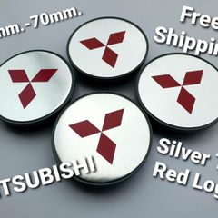 4 x wheel caps MITSUBISHI 69mm 70mm approx Alloy cap hub