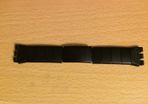 Black aluminium flexible bracelet for Swatch Irony