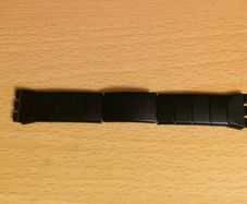 Black aluminium flexible bracelet for Swatch Irony