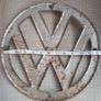 Vintage VW Bus Early Bay Front Nose Emblem 1968-1972 Original Patina Image 3