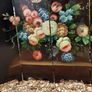 Antique 4 Panel hand painted lacquer wooden folding divider screen Image 4