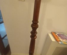 Hand turned standing lamp