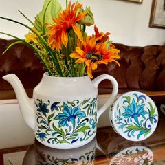 Vintage Midwinter Spanish Garden Teapot Jessie Tait MCM Floral Ceramic