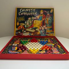 Berwicks Chinese Chequers c.1950s COMPLETE - Yellow Surround Edition
