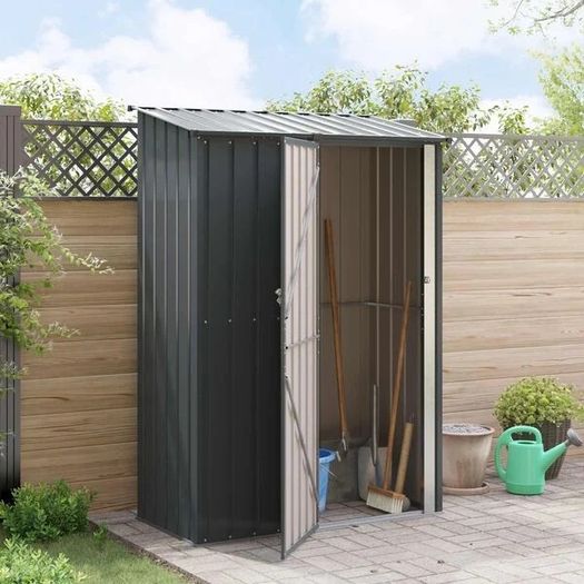 Garden Sheds Anthracite 153.5 x 86 x 200 cm Metal