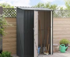 Garden Sheds Anthracite 140.5 x 74 x 200 cm Metal