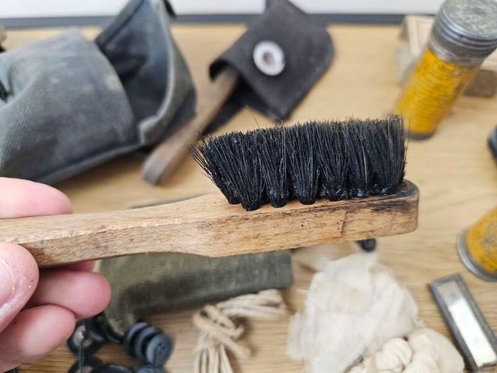 Original Swiss Army Military Issued Maintenance Cleaning Kit from 1950s Collectable Militaria