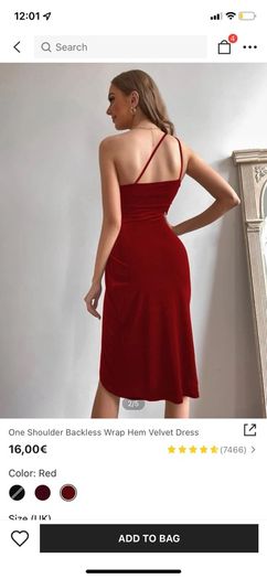 SHEIN One Shoulder Backless Velvet Dress