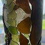 Sea Glass Candle Holder or Coin Bottle Image 2