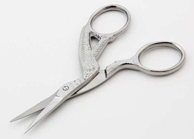 Stork Scissors, Embroidery Scissors, Sewing Scissors, Paper Craft Scissors, Stainless Steel Sharp Tip 3.5"-Inch