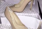 Aldo Nude Patent Heels - Size 37 (UK 4) - Brand New