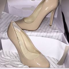 Aldo Nude Patent Heels - Size 37 (UK 4) - Brand New