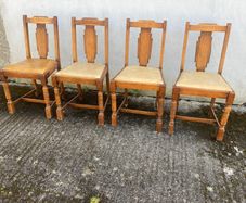 Antique Chairs x 4 - Art Deco Style