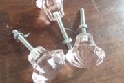 3 pink crystal drawer pulls