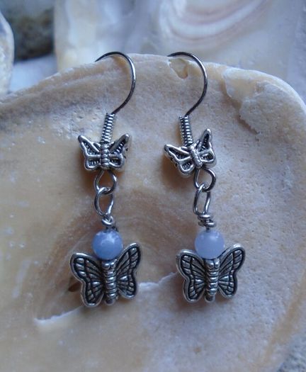 Handmade errings, Butterfly earrings, Jewellery, Drop earrings, Gift