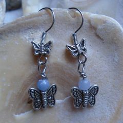 Handmade errings, Butterfly earrings, Jewellery, Drop earrings, Gift
