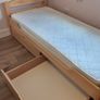 Single wooden bed frame with storage drawers ( mattress free if needed) Image 2