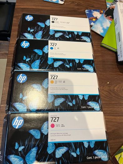 Set of Original HP 727 colour Ink Cartridges