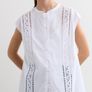 JAEGER Pure Cotton Broderie Top Size 10 Image 5