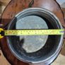 Antique Hand-Hammered Copper Cauldron Pail with Original Hanging Chain 19th Century Hearth Ware Image 6