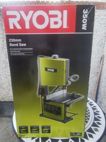 ryobi band saw, drop drill and lawn mower brand new