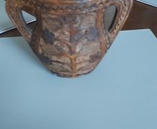 Ex film prop, handcarved hardwood vase