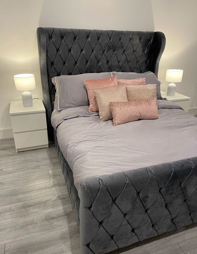 King size sleigh bed frame