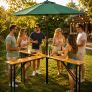 XXL Folding Beer Standing Table with Parasol Holder Image 4