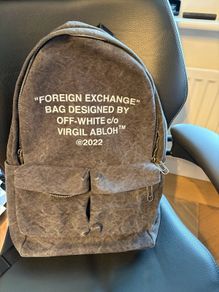 Off white foreign exchange backpack
