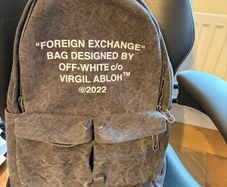 Off white foreign exchange backpack