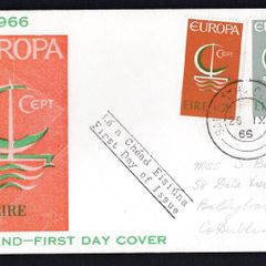 1966 Ireland Europa (CEPT) Commemorative Stamp Illustrated "Oriel" First Day Cover