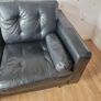 2 Leather couches-  2 seaters, black Image 3